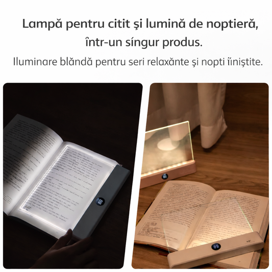 Lampă LED pentru Citit – Lumină Reglabilă, Fără Fir