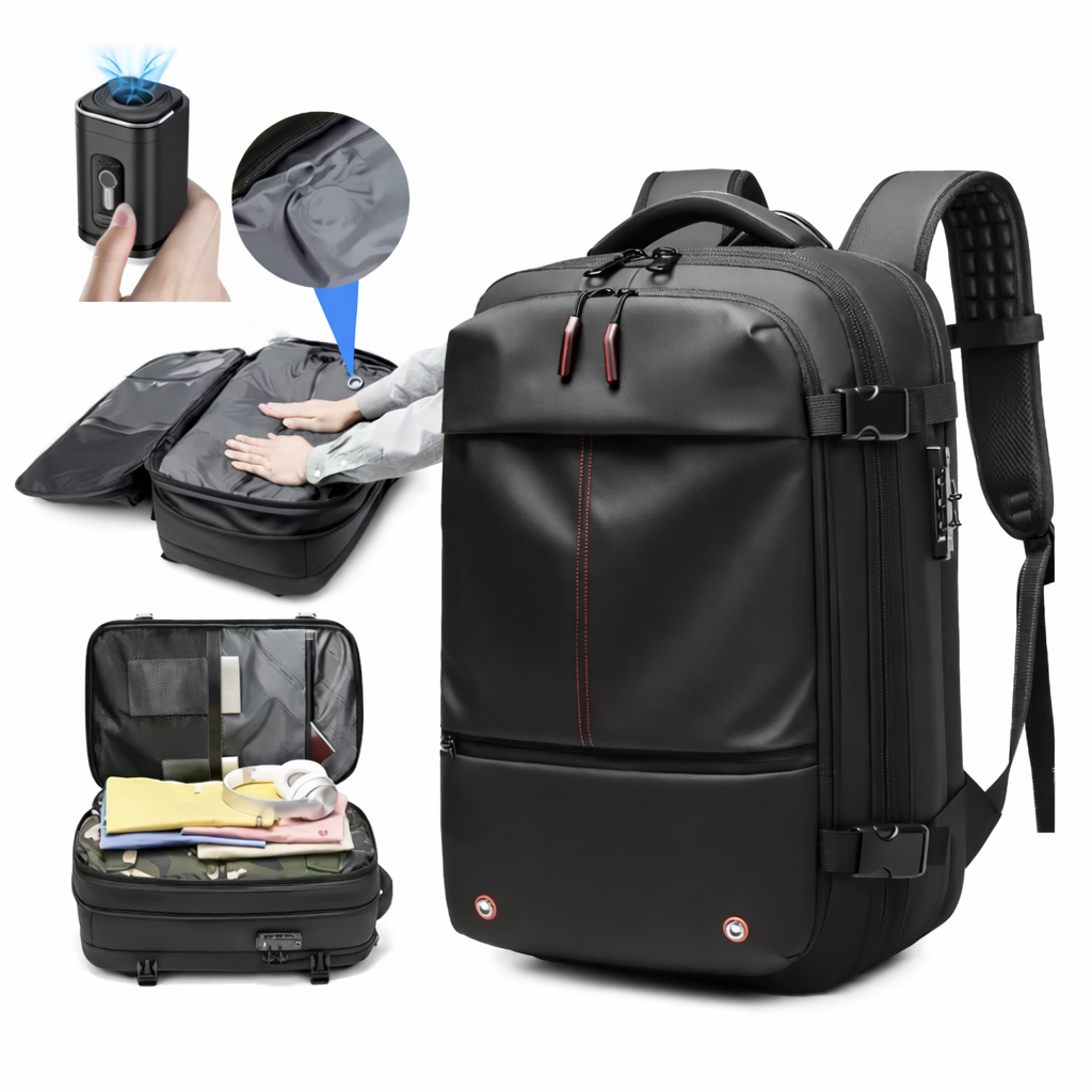 Voyager Max – Rucsac de Călătorie cu Compresie în Vid & Anti-Furt