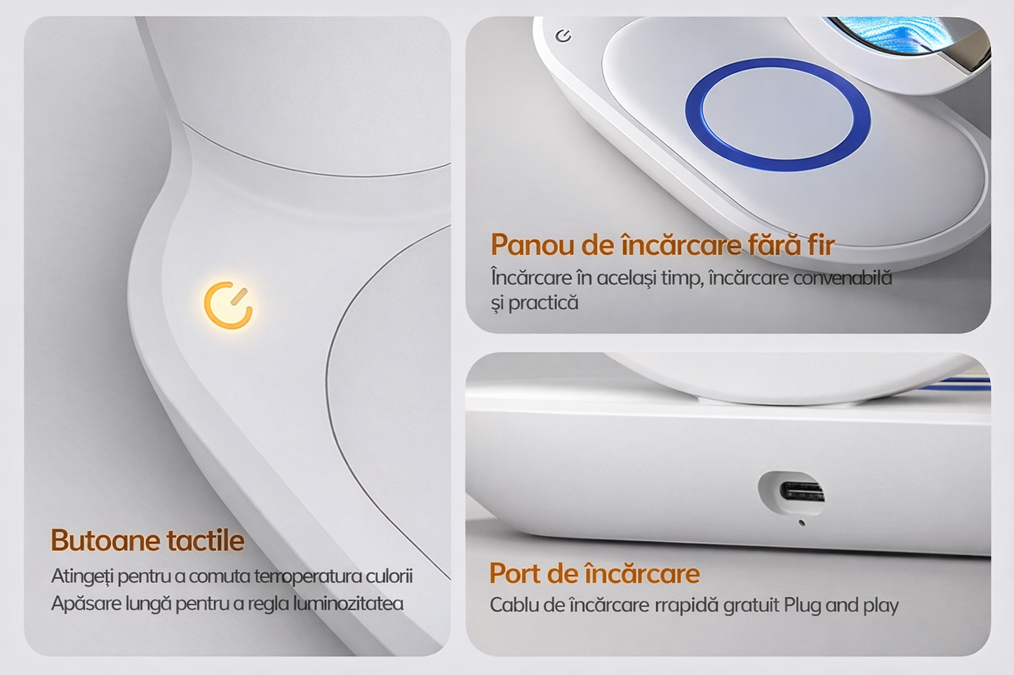 Lampă LED Decorativă Quicksand 3D cu Încărcare Wireless