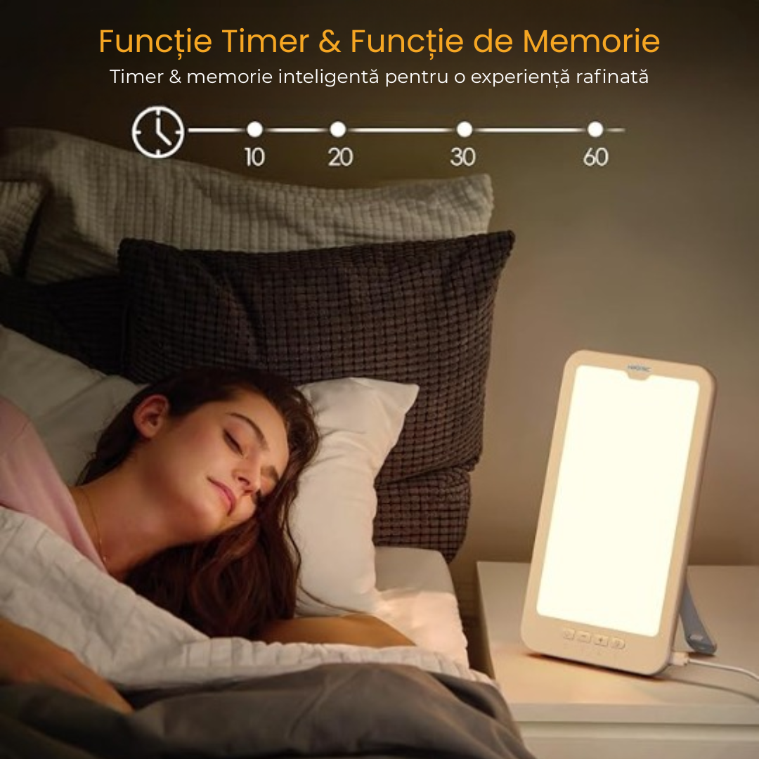 Lampă de Terapie cu Lumină Naturală pentru Energie și Stare de Bine